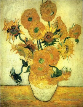  Vase Tableaux - Vase Nature morte avec quatorze tournesols Vincent van Gogh